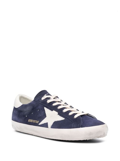 SUPER STAR SUEDE UPPER LEATHER STAR AND HEEL GOLDEN GOOSE DELUXE BRAND | GMF00101.F005529.50669/BLUE/WHITE